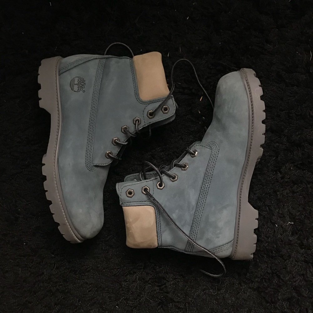 Blue Timberland boots